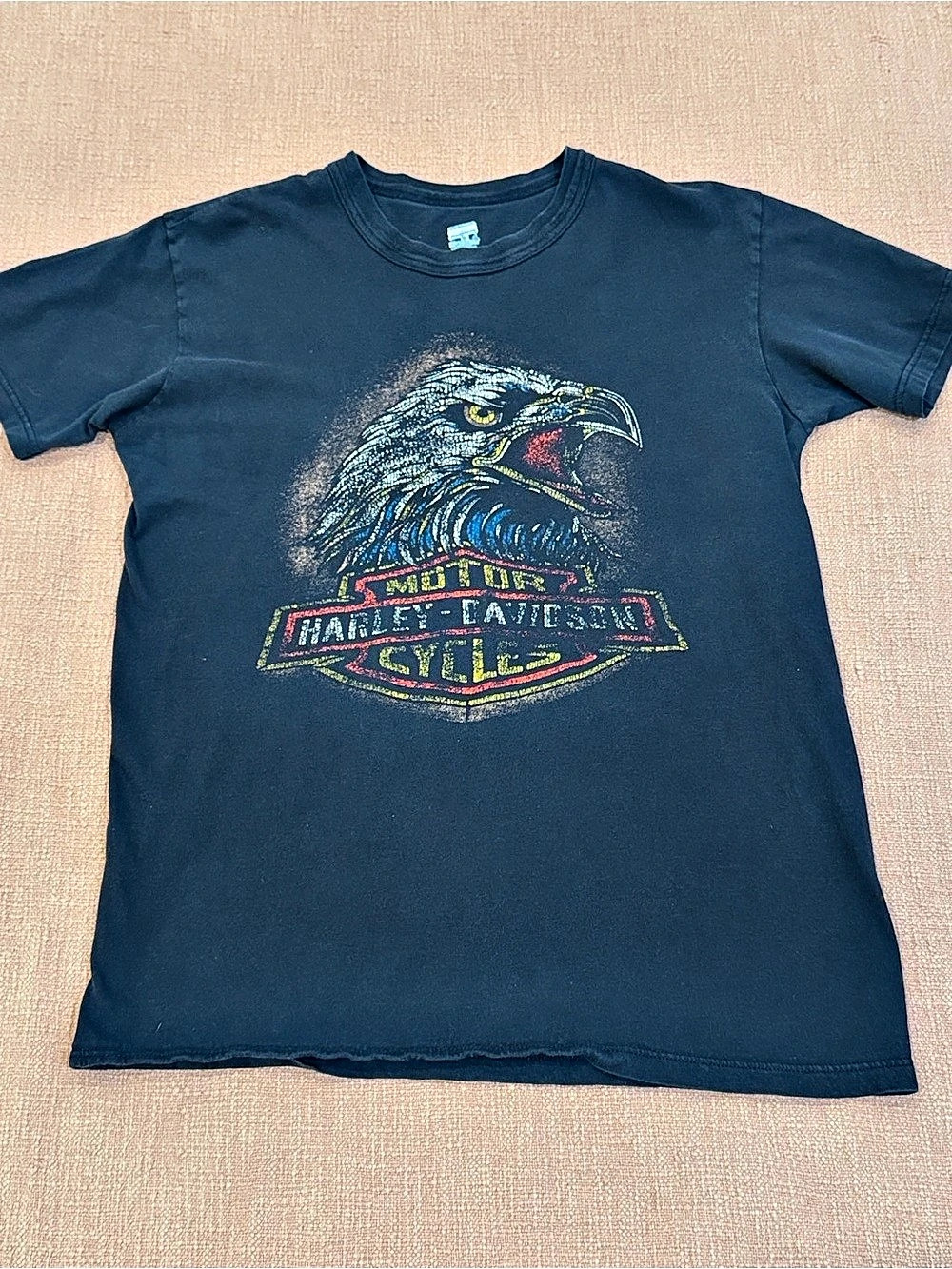 Harley-Davidson med vintage Eagle Graphic Short Sleeve Tee in Blue
